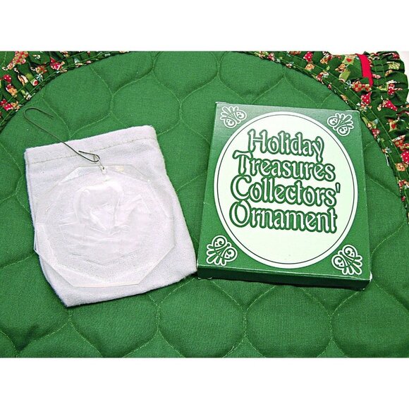 Vintage Etched Acrylic Christmas Ornament Deer Life Holiday Treasures Collector - Picture 6 of 8